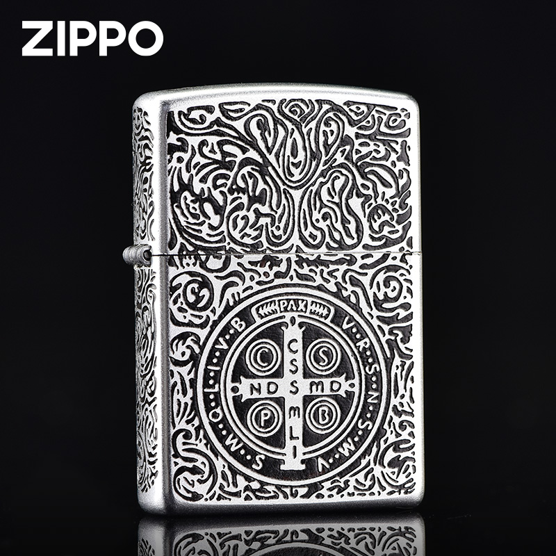 打火机zippo康斯坦丁正版 深雕磨砂   男友礼物 防风火机