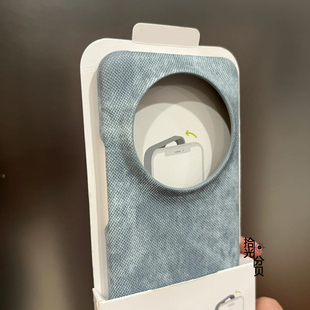 秋冬冈山牛仔纹适用小米15Ultra手机壳新款半包Xiaomi14Ultra/13U保护壳15Pro复古风蓝色布纹防滑K80/K70外壳