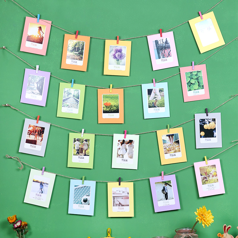 地中海麻绳拍立得小清新照片墙