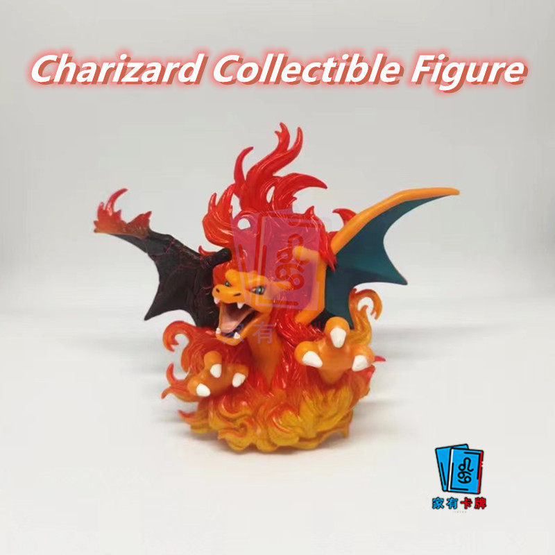 现货国际版精灵宝可梦海洋堂PTCG喷火龙周年特典手办摆件官方正版