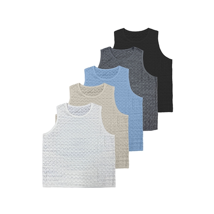 JCAESAR TANK TOP 镂空贝壳背心 针织内搭 微宽松 轻盈百搭 五色