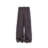 提花面料厚重硬挺 JCAESAR 双褶花呢长裤 PANTS 宽松直筒 TWEED