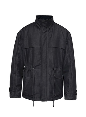 JCAESAR PADDED PARKA 活页抽绳派克棉服 仿牛仔肌理 高领 宽松