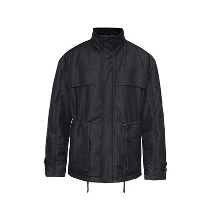 JCAESAR PADDED PARKA 活页抽绳派克棉服 仿牛仔肌理 高领 宽松