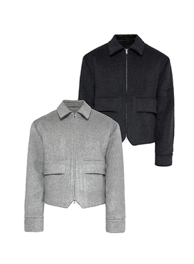 JCAESAR WOOL JACKET半插袋羊毛夹克 羊绒混纺 落肩合体 双色