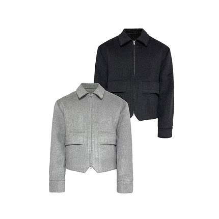 JCAESAR WOOL JACKET半插袋羊毛夹克 羊绒混纺 落肩合体 双色