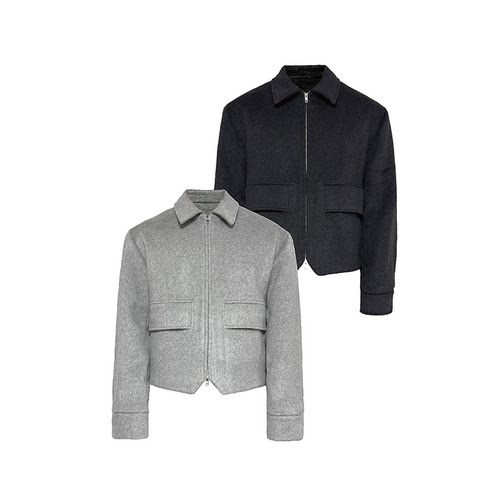 JCAESAR WOOL JACKET半插袋羊毛夹克 羊绒混纺 落肩合体 双色