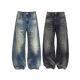 WASHED DENIMS 擦脏猫须水洗牛仔裤 JCAESAR 13.5OZ 直筒微弯刀
