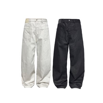 JCAESAR DENIMS反做香蕉牛仔裤 内里磨毛亲肤 保暖解构 弯刀裤型