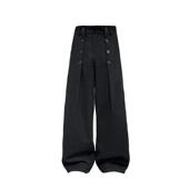打褶 JCAESAR 12颗树脂纽扣 纽扣打褶长裤 毛呢面料 BUTTON PANTS