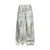 DIRTY 压褶猫须 DENIMS 自然脏染 直筒阔腿 脏染做旧白牛 JCAESAR