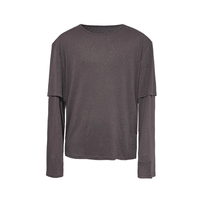 The JCAESAR LONG SLEEVES feature a two-piece bamboo joint pattern long-sleeved design with a loose collar and multiple colors thumbnail 5