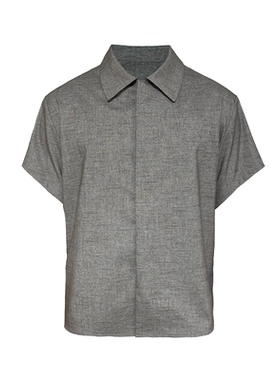 JCAESAR BUD COLLAR SHIRT花苞领衬衫 棉麻肌理 斜飞袖口内收纽扣