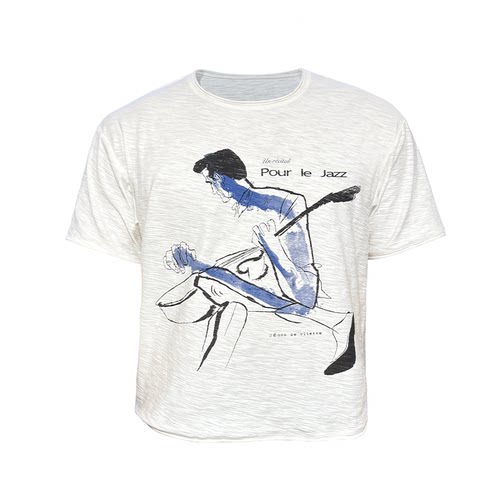 JCAESAR独奏短袖竹节肌理卷边