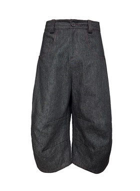 JCAESAR PLEAT JHORTS 原牛红线打褶七分裤 弯刀裤型 固色预水洗