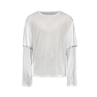 The JCAESAR LONG SLEEVES feature a two-piece bamboo joint pattern long-sleeved design with a loose collar and multiple colors thumbnail 2