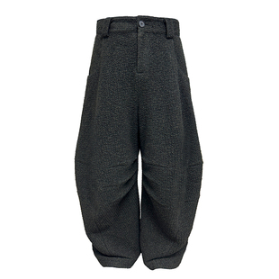 苔蘚打褶長褲 PANTS MOSS 型 立體剪栽 彎刀褲 羊毛毛圈呢 JCAESAR