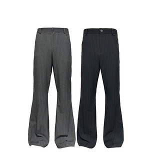 STRIPE SUIT PANTS 德国UNION合金扣 JCAESAR 条纹西裤 直筒微喇