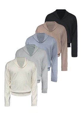 JCAESAR SEAGULL COLLAR SWEATER 海鸥领毛衣 罗纹下摆 合体 多色