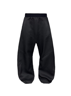 JCAESAR PANTS 低裆绗缝长裤 菱格肌理 膝盖打褶 弯刀