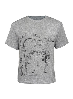 JCAESAR HELD TEE 相拥短袖 羊毛混纺 垂坠感 情侣印花 合体版型