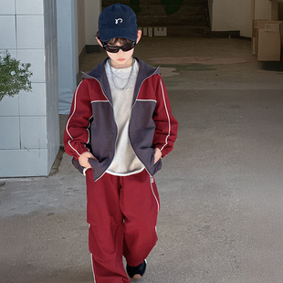 男童套装儿童秋季韩版2025新款休闲运动潮酷宽松童装两件套宝宝