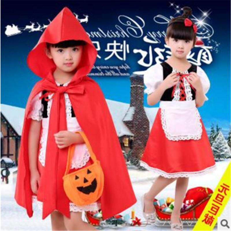 圣诞节儿童童话演出服小红帽+