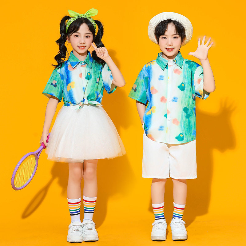 六一儿童啦啦队演出服幼儿园国庆