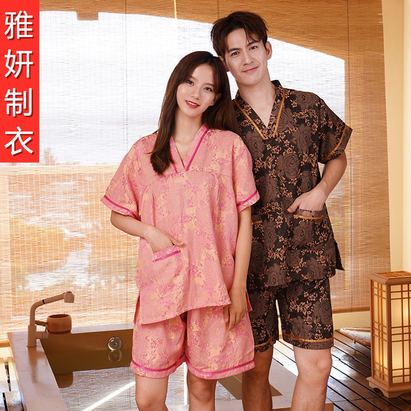 高档男士纯棉按摩桑拿服