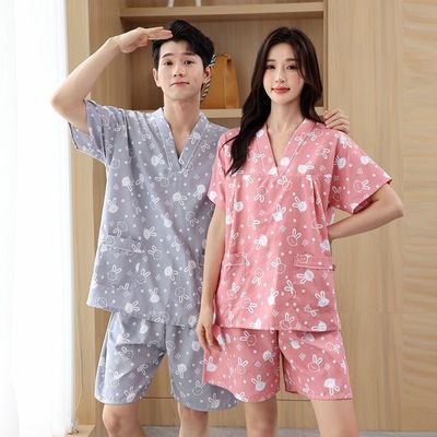 2025新款纯棉汗蒸服男女通穿透气吸汗舒适柔软女桑拿服家居服套装