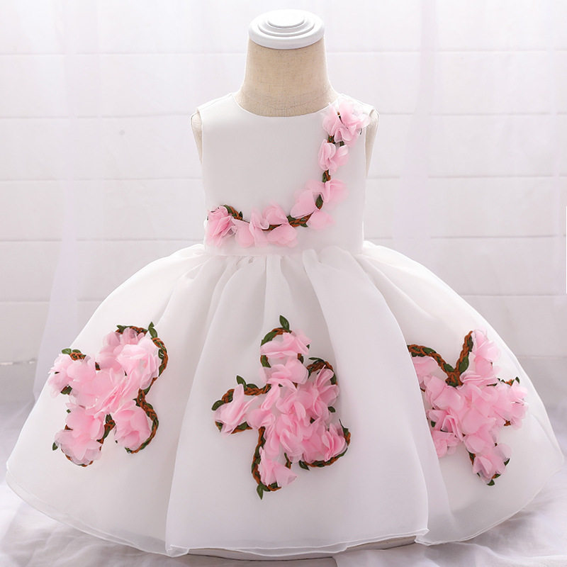 婴儿花童婚纱礼服满月公主裙