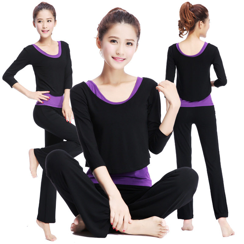 莫代尔2026春秋冬瑜伽服三件套练功服舞蹈服宽松版型款练功服女