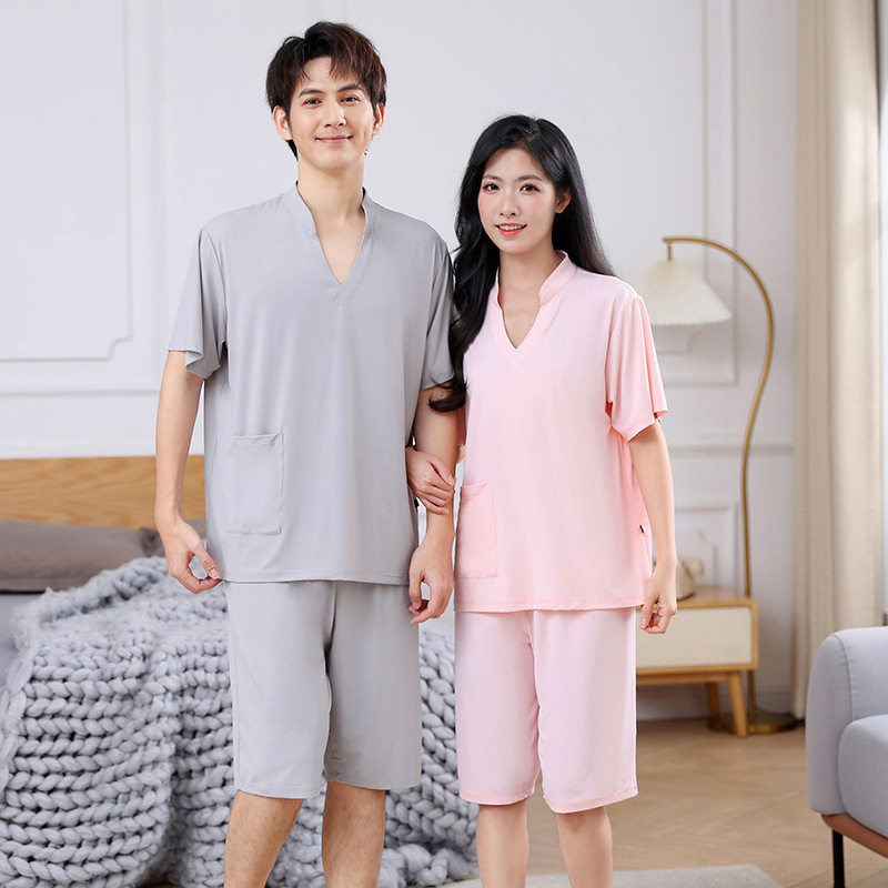 养生温泉高档汤泉浴服冰凉丝睡衣男女款按摩汗蒸足浴家居服限量款