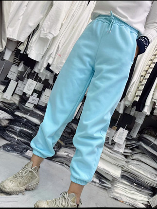 2025秋冬新款韩版宽松显瘦休闲裤女高腰直筒阔腿裤子卫裤加绒加厚