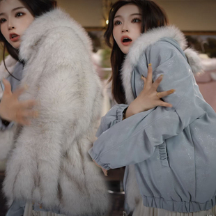 奥多森正品两面穿25新款外套女中长款高个子仿水貂毛环保皮草外套
