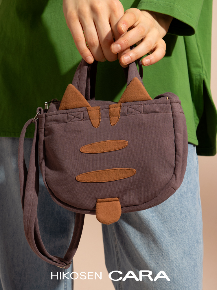 HIKOSEN CARA卡拉猫卡通猫咪斜挎手拎包日本潮牌可爱糖果色女包包