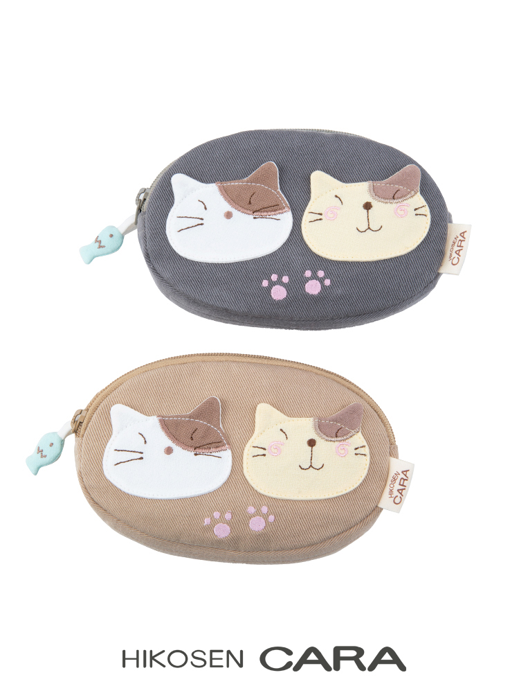 HIKOSEN CARA卡拉猫迷你硬币包日本原创设计师女小卡包耳机收纳包