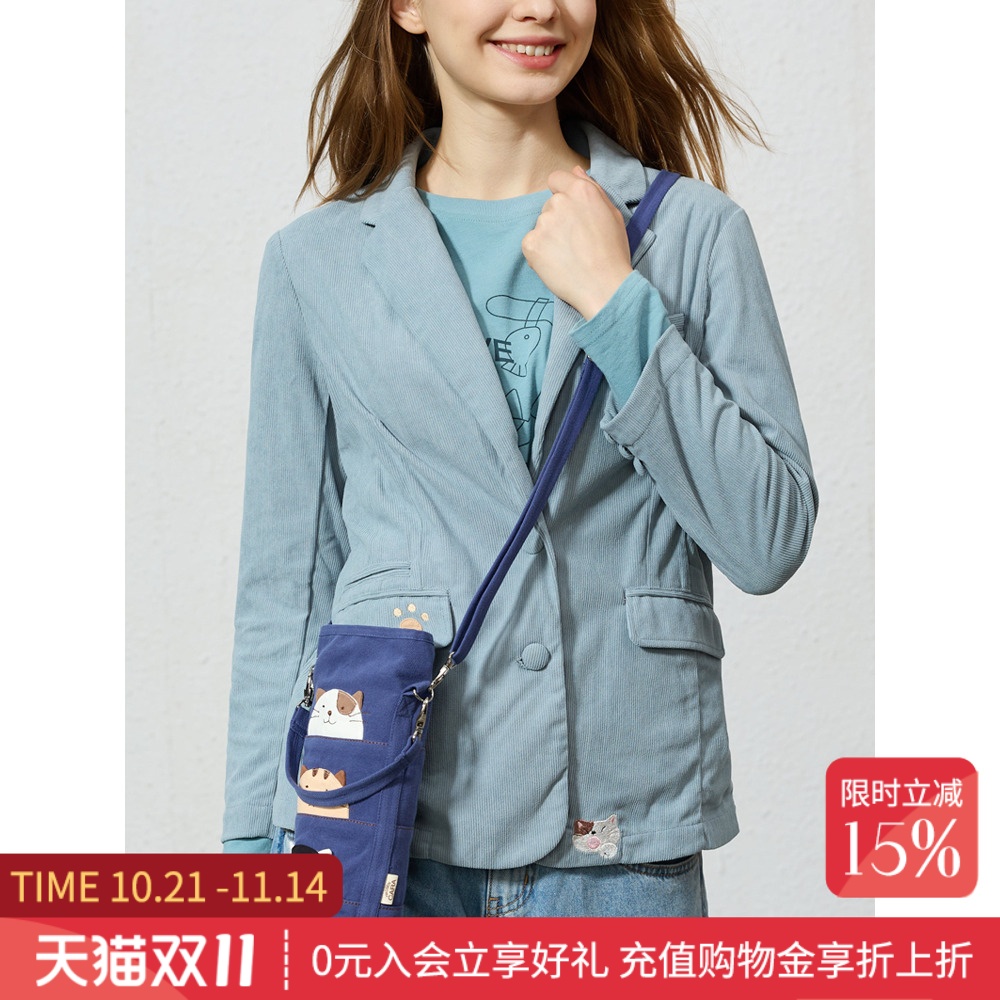 HIKOSEN CARA卡拉猫斜挎水壶袋日本潮牌手工帆布手拎百搭女包包