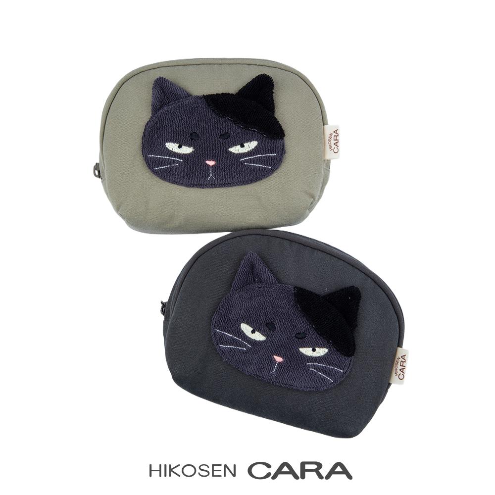 小黑猫帆布卡通风耳机包