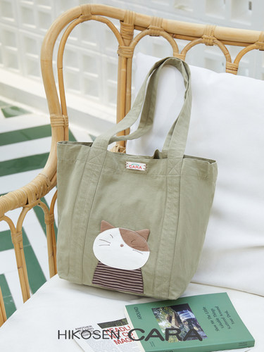 卡拉猫帆布单肩包日本潮牌