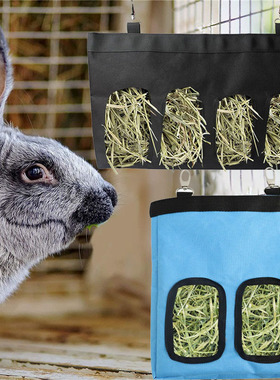 小型宠物干草袋兔子仓鼠小宠物悬挂式喂食2孔4孔便携式食物储存袋