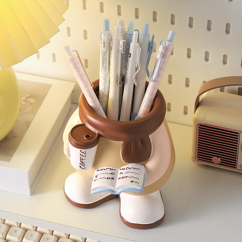 情绪稳定治愈可爱笔筒摆件办公桌面工位创意装饰生日礼物女生实用