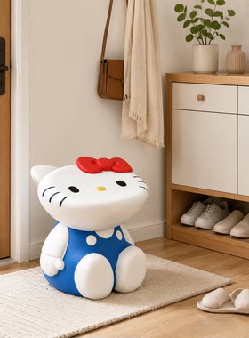 卡通Kitty猫家门口换鞋凳
