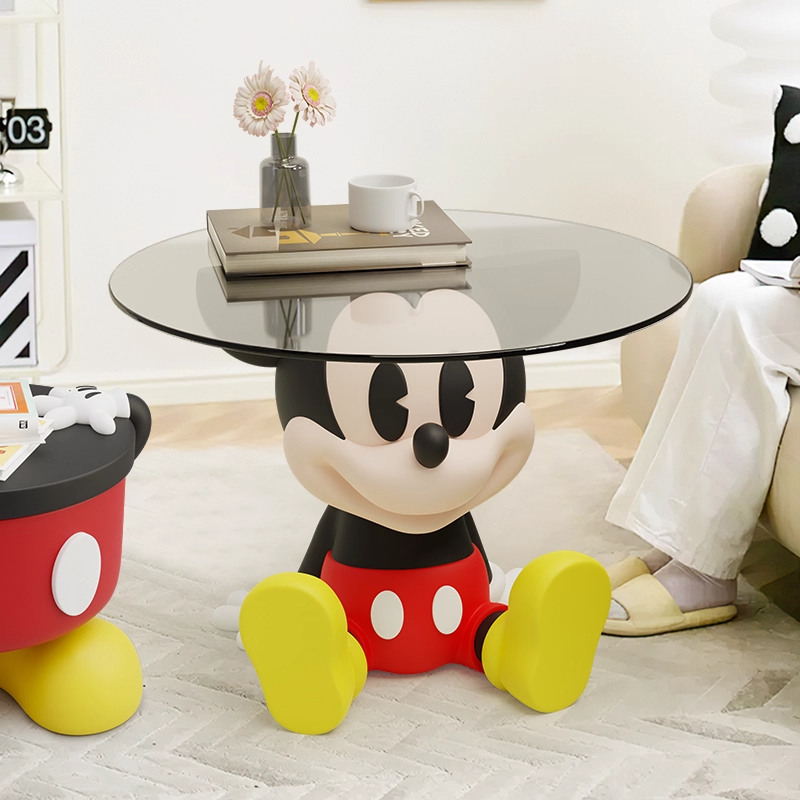 置物阳台客厅小边几创意玻璃米奇