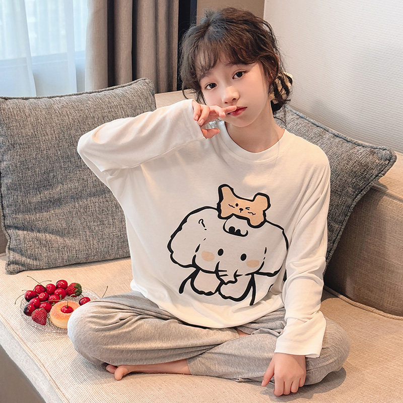 女童睡衣春秋新款公主家居服套装