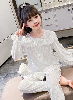 女童睡衣秋冬季保暖家居服