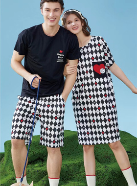 芬腾睡衣女士夏季莫代尔棉短袖柔软舒适可爱休闲家居服睡裙420250