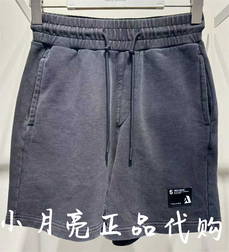 新款直筒牛仔短裤ABLEJEANS高腰