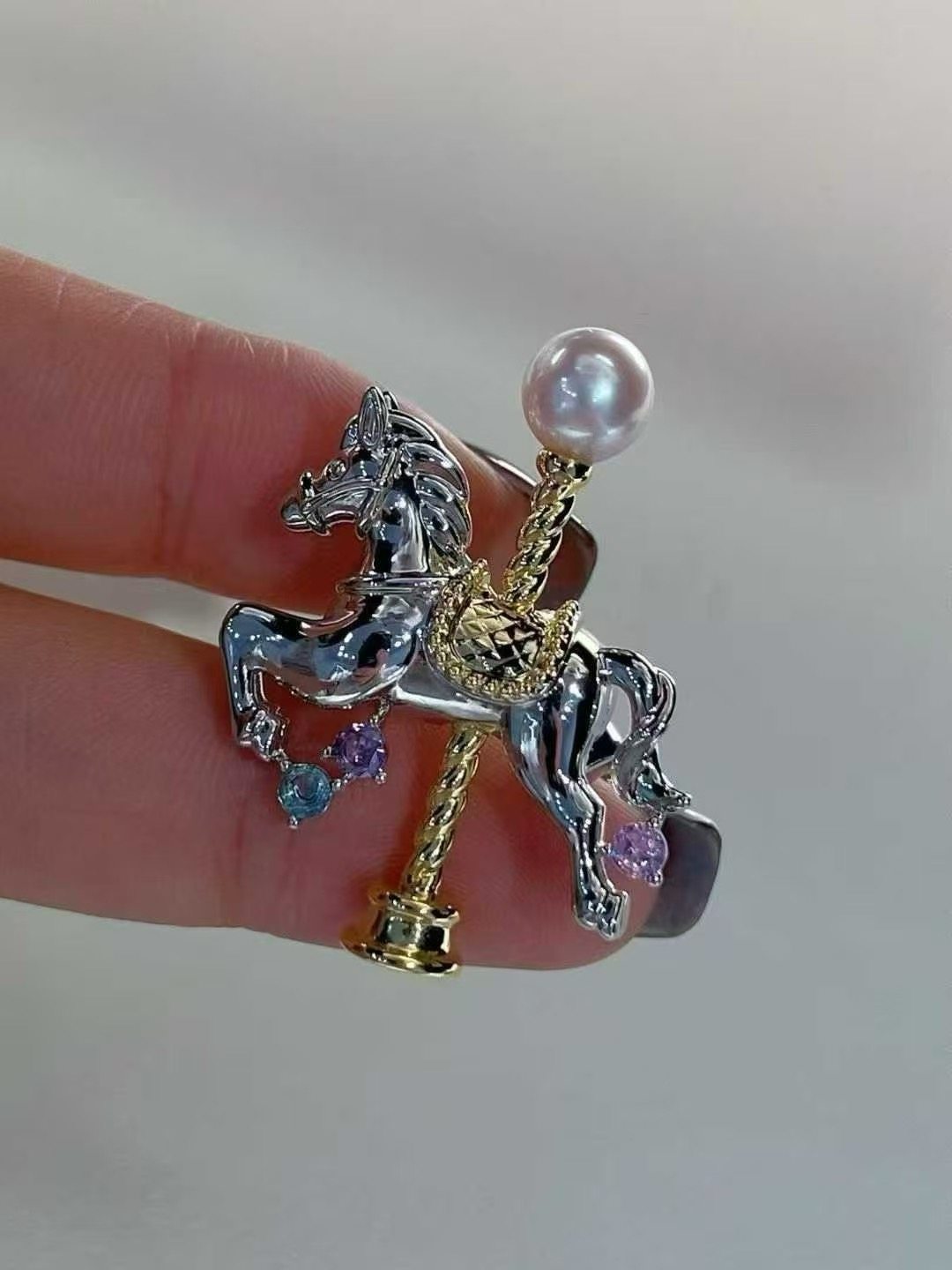 水之泪日本海水akoya珍珠6-7mm胸针旋转木马车正圆强光小灯泡双色,珠宝/钻石/翡翠,胸饰,淘宝优惠券,粉丝福利购,淘宝优惠卷