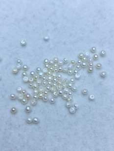 水之泪天然淡水珍珠无核迷你袖珍半孔散颗粒2-5mm扁圆强光diy馒头